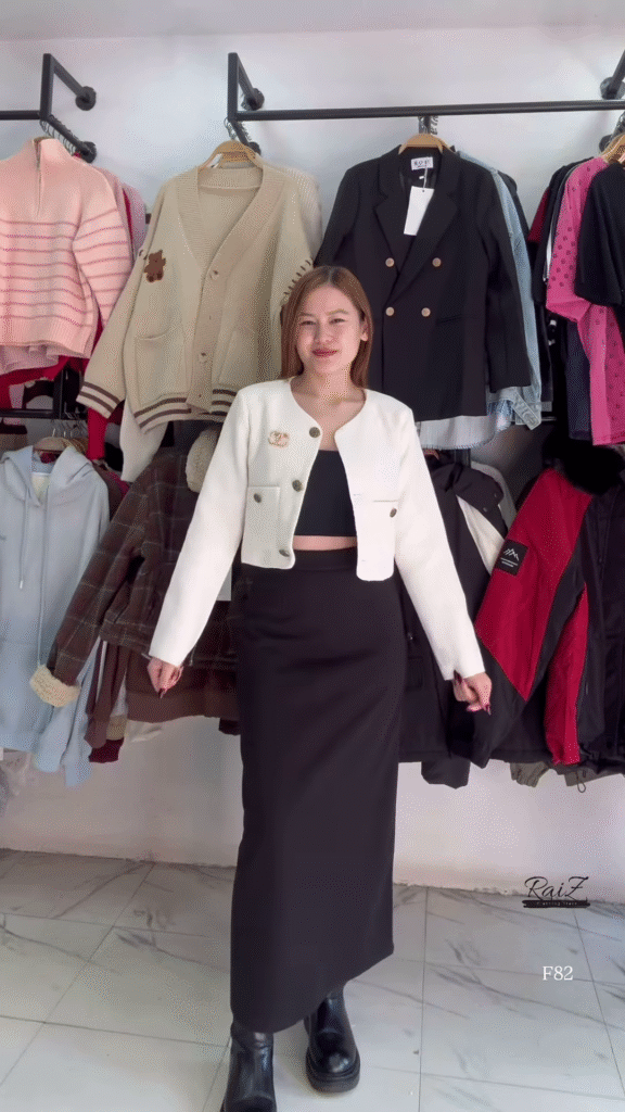 Elegant Cream Cropped Jacket – Redefine Your Classic Look with Chic Sophistication 🤍✨ - Photo 5