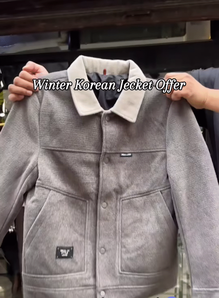 Trendy Grey Winter Korean Jacket – Cozy Up in Ultimate Style! ❄️🧥 - Photo 2