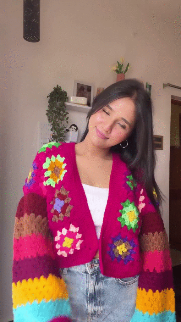 Hand‑Crocheted Bloom Cardigan – Vibrant, Cozy, and Insta‑Ready 🌸✨ - Photo 2