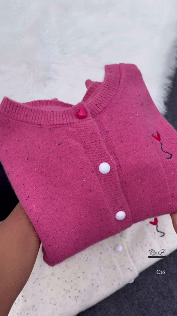 Speckled Heart Button Cardigan – Cute, Cozy, and Effortlessly Stylish ❤️🧶 - Photo 2