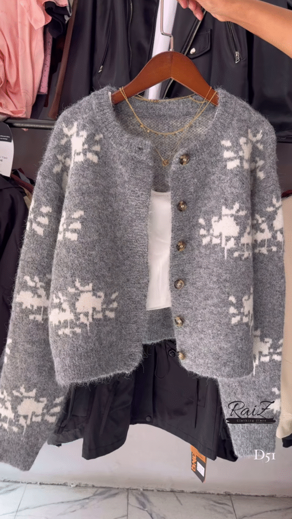 Fuzzy Nordic Button Cardigan – Ultra‑Cozy, Winter‑Chic Layers ❄️🧶 - Photo 3