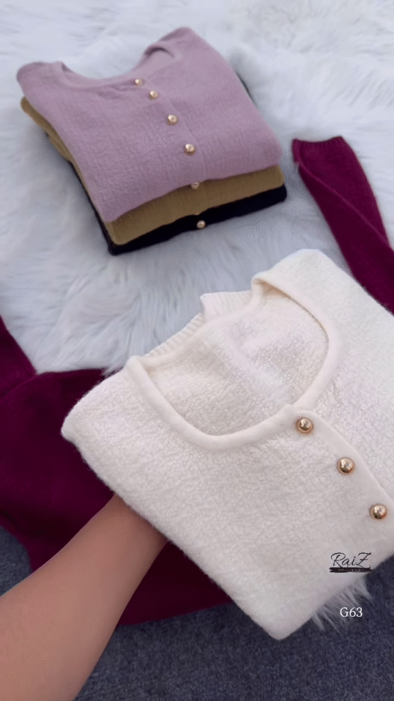 Plush Button Knit Cardigan – Soft, Minimal, and Effortlessly Luxe ✨🧶 - Photo 1