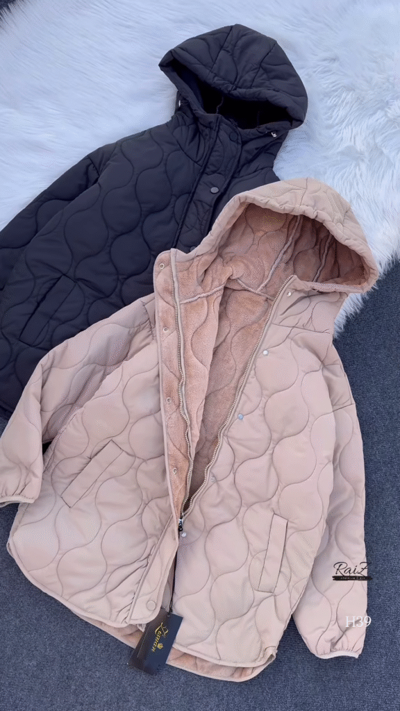 Wave-Quilt Puffer Parka – Warm, Lightweight, and Weather-Ready ❄️� - Photo 1
