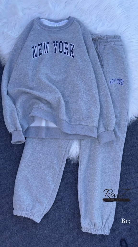 New York Print Black Sweatshirt & Jogger Co-ord Set - Photo 3