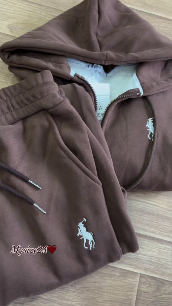 Zip-Up Hoodie & Jogger Co-ord Set 🔥 Available in Red, Beige & Brown - Photo 4