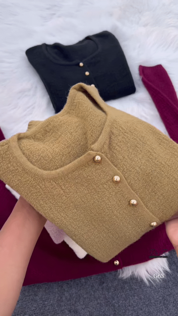 Classic Buttoned Knit Cardigans 🧶 Available in Mustard, Black, Burgundy, Lavender & White - Photo 5
