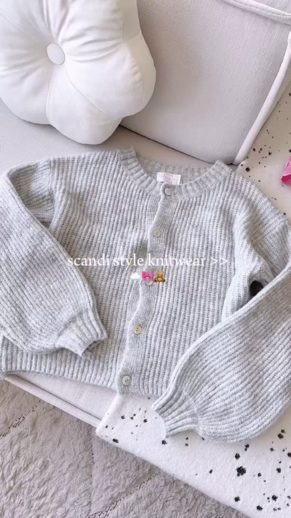 Scandi-Style Knitwear Stack 🧶 Ribbed Cardigans & Striped Sweaters – Pink, Grey, Navy & More - Photo 4