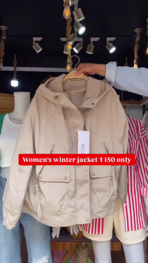 Women's Black Winter Jacket 🖤 Hooded Zip-Up with Pockets – Cozy & Minimal - Photo 5