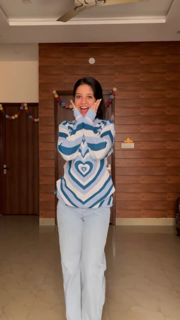 Graphic Knit Sweater Combos 🧶 Paired with Light Blue Jeans – Heart, Flame & Stripe Variants - Photo 2