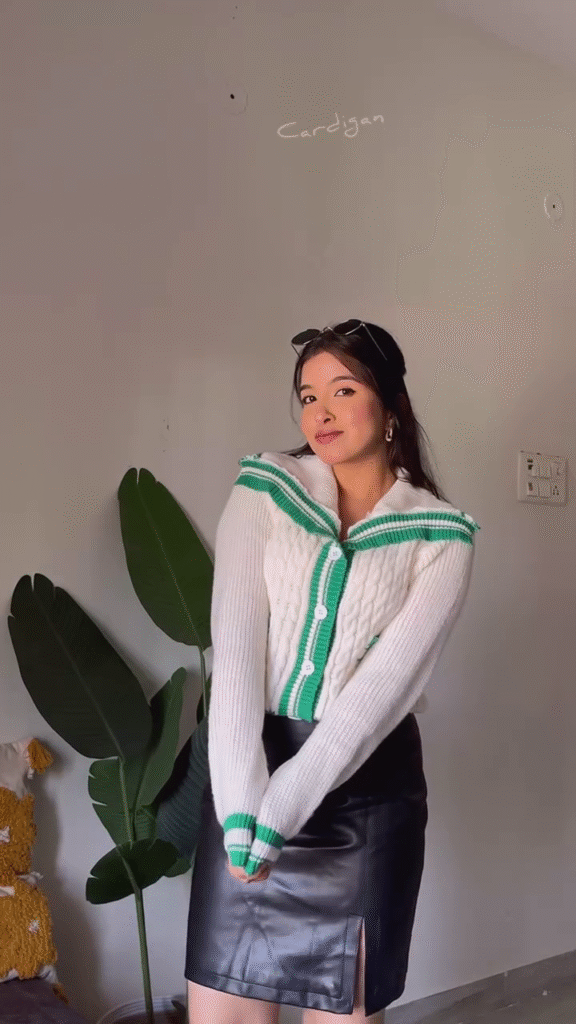 Graphic & Zip-Up Knit Sweater Combos 🧶 With Light Blue Jeans – Heart, Flame, Stripe & Charm Zip Variants - Photo 3