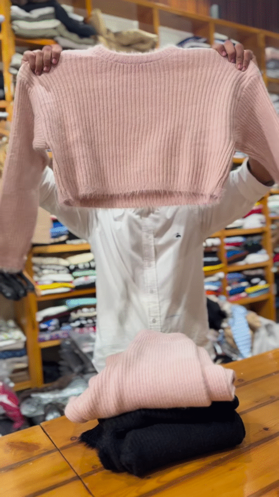 Ribbed Knit Co-ord Sets 🧶🌸 With Sweater & Pants – Pink & Black Variants - Photo 1