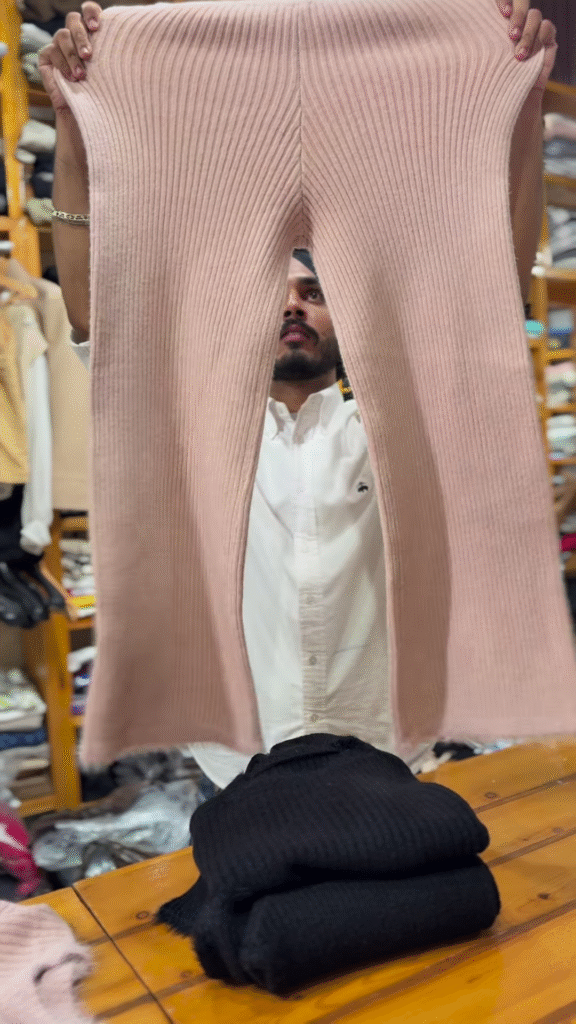 Ribbed Knit Co-ord Sets 🧶🌸 With Sweater & Pants – Pink & Black Variants - Photo 3