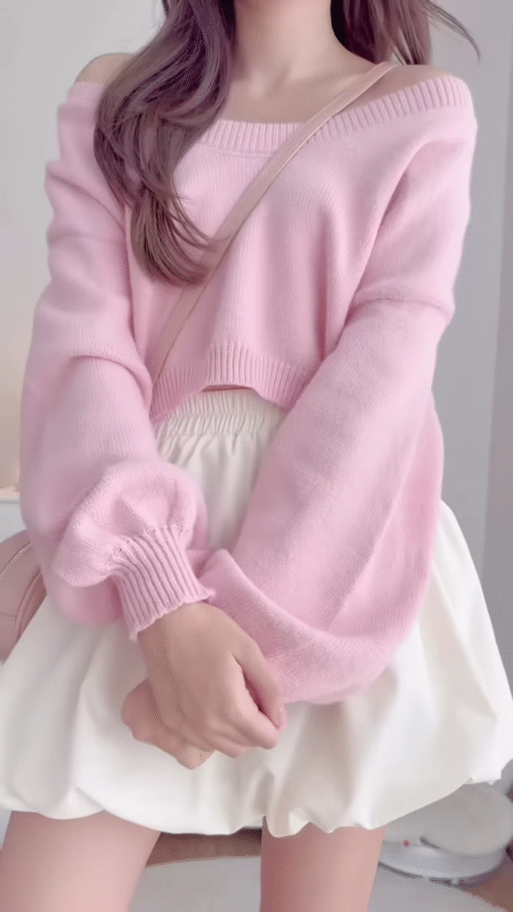 Pastel Knitwear Collection 🧶🎀 With Bow Buttons, Zip Charm & Ribbed Texture – Purple, Blue & Pink Variants - Photo 6