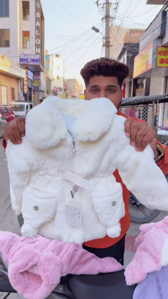Kids' Winter Jackets 🧸❄️ With Plush Texture & Toy Accents – Purple, White & Pink Variants - Photo 3