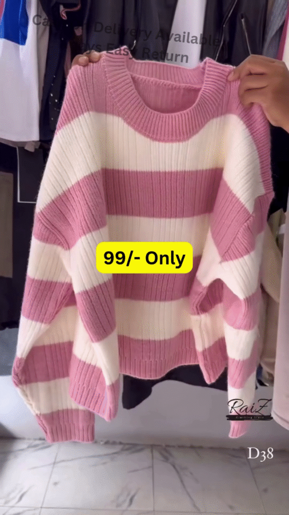 Multi-Color Striped Sweaters 🧶🧥 – Soft Knitwear in Brown, Gray, Black, Pink & Yellow Variants - Photo 7
