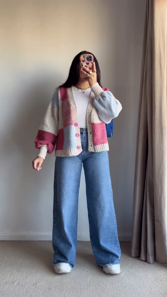 Color-Block Pastel Cardigans 🧥🎨 – Soft Knit Layers in Pink-Blue, Purple-Beige & Orange-Mustard Variants - Photo 3
