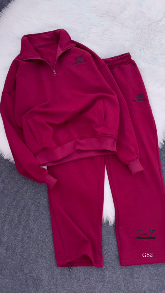Zip-Up Tracksuit Sets 🧥👖 – Coordinated Sweatshirt & Jogger Combos in Grey, Red & Beige Variants - Photo 3