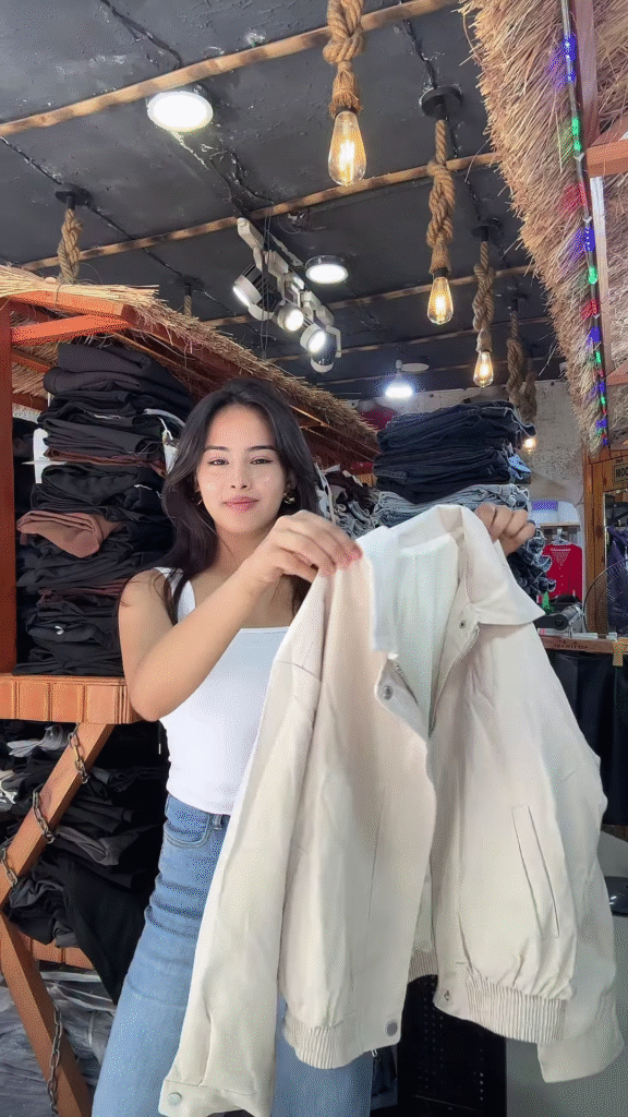 Women's Zip-Up Casual Jackets 🧥🛍 – Black, Beige & Light Beige Variants Styled in Store Setting - Photo 2