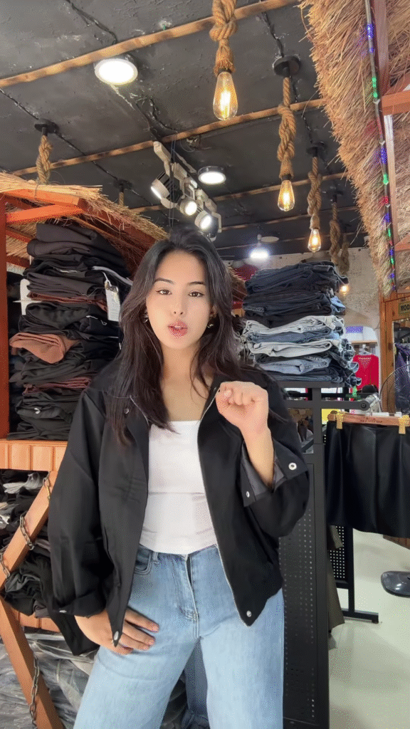 Women's Zip-Up Casual Jackets 🧥🛍 – Black, Beige & Light Beige Variants Styled in Store Setting - Photo 3