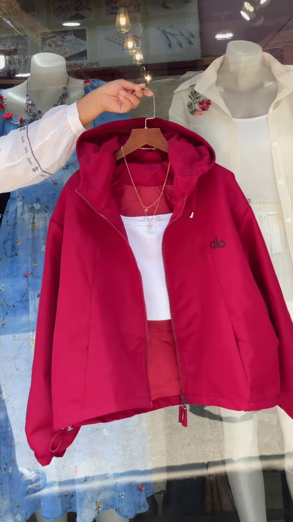 Boutique Hooded Zip-Up Jackets 🧥🌸 – Orange, White & Purple Variants with Layered Styling - Photo 4