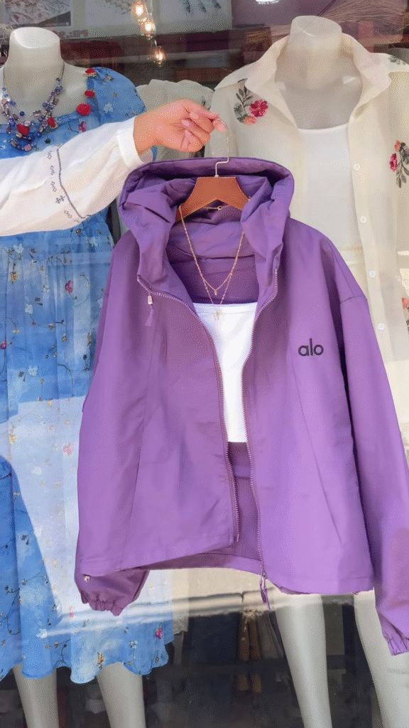 Boutique Hooded Zip-Up Jackets 🧥🌸 – Orange, White & Purple Variants with Layered Styling - Photo 5