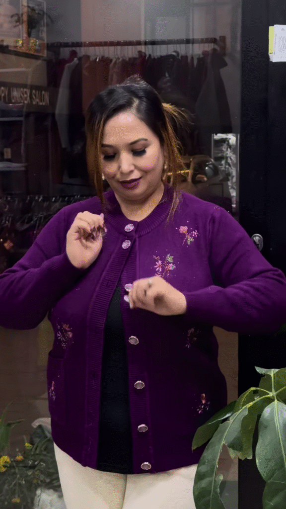 Embroidered Knit Cardigans 🧥🌸 – Available in 10 Vibrant Colors with Floral & Textured Detailing - Photo 3