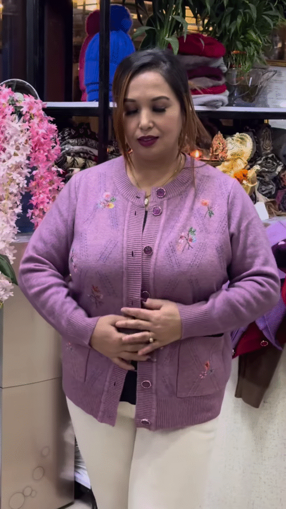 Embroidered Knit Cardigans 🧥🌸 – Available in 10 Vibrant Colors with Floral & Textured Detailing - Photo 4