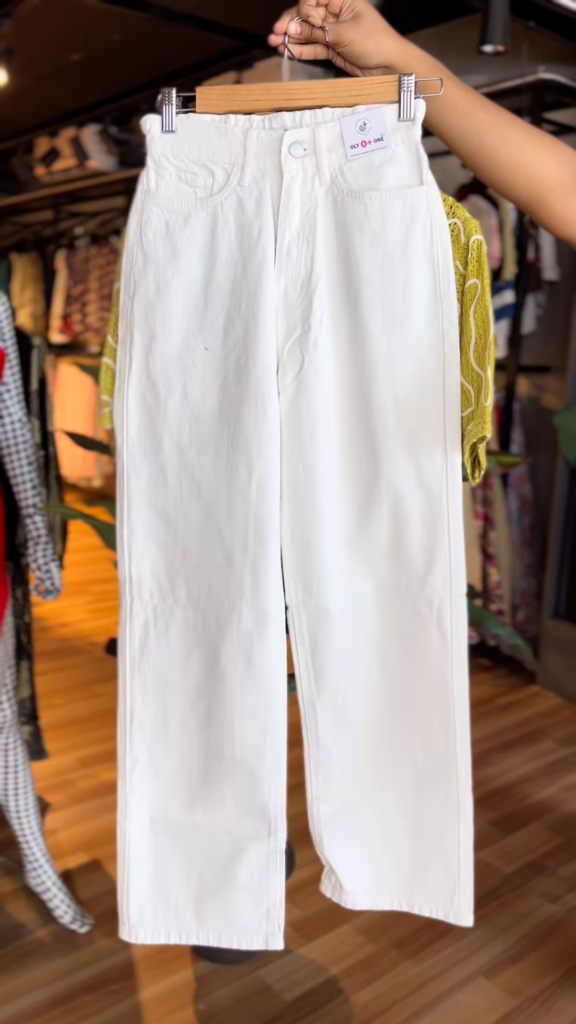 Lime Mesh Shirt Co-ord with White Ribbed Crop Top & Wide-Leg Pants - Photo 2