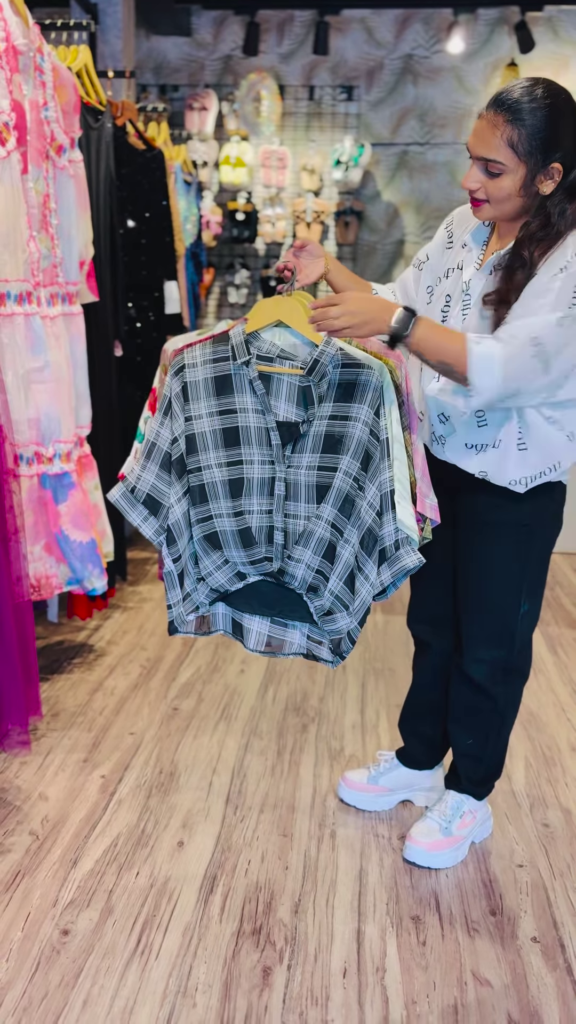 10-Color Drop: Plaid Knot-Front Shirt with Inner - Photo 6