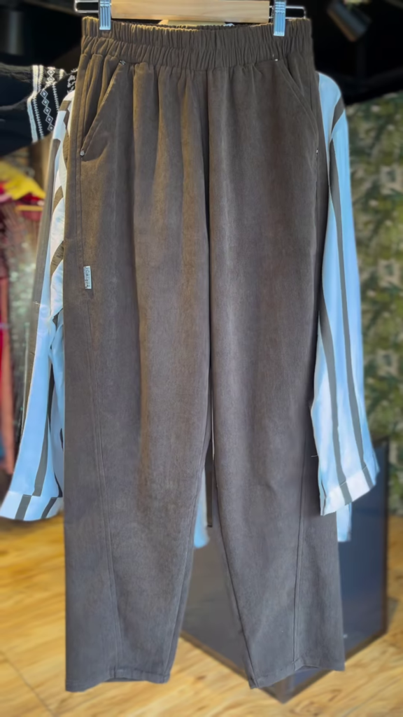 Brown Cami Top with Striped Overshirt & Matching Trousers – 3-Piece Casual Co-Ord Set for Women - Photo 2
