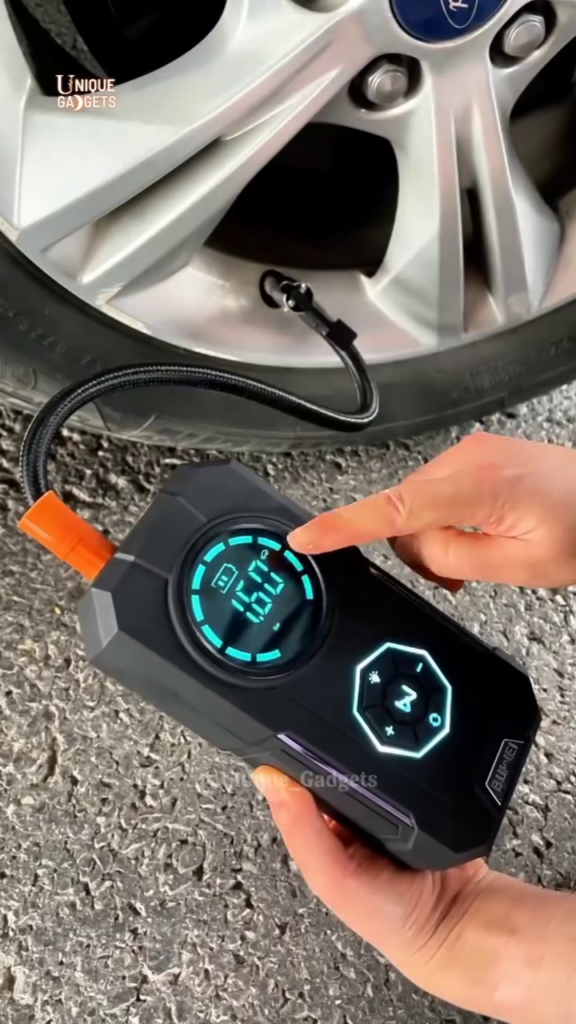 Smart Digital Tire Inflator – Portable Electric Air Compressor with LED Display & Auto Shutoff - Photo 5