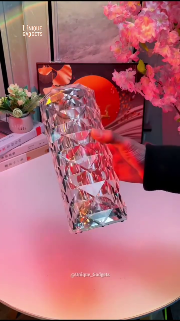 "Luxury Crystal LED Water Ripple Projector Lamp - Calming Home Ambiance Light with Stunning Wave Effects" - Photo 7