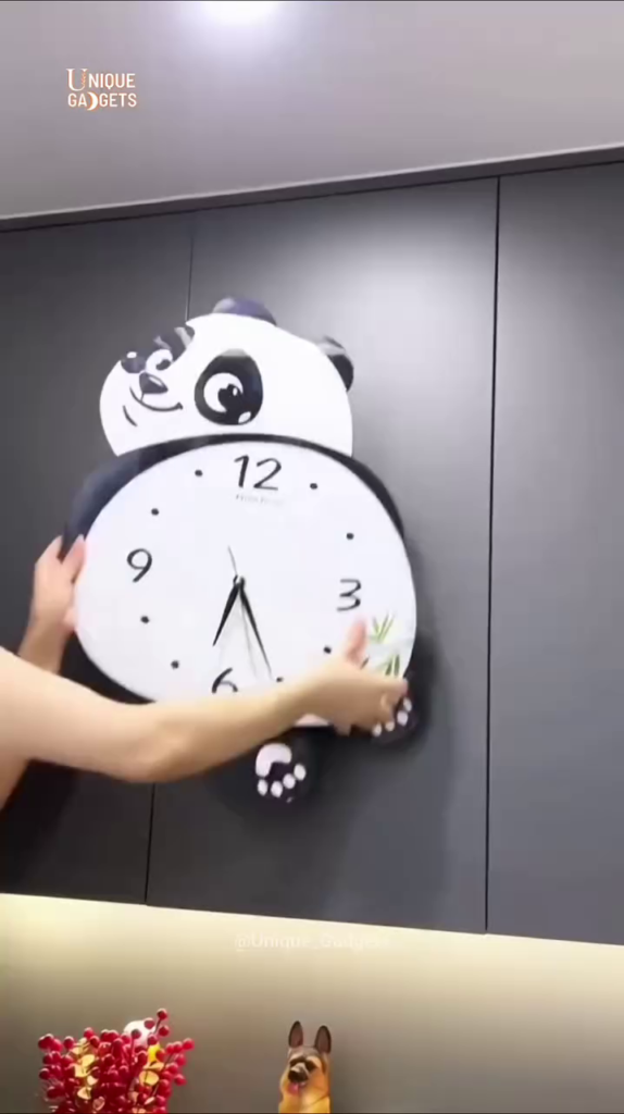 "Adorable Panda Wall Clock - Decorative 3D Animal Wall Art Timepiece for Kids Room and Nursery" - Photo 4