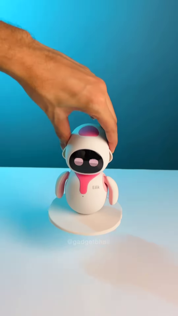 "Cute Robot Emoji Display Companion - Interactive Desktop Digital Pet with Changeable Expressions" - Photo 3