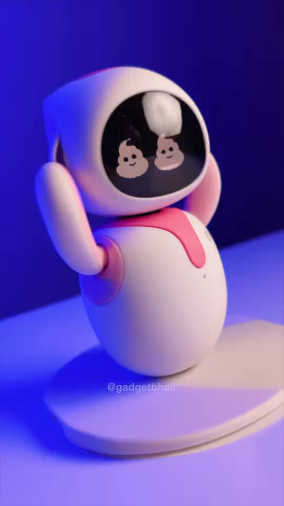 "Cute Robot Emoji Display Companion - Interactive Desktop Digital Pet with Changeable Expressions" - Photo 5
