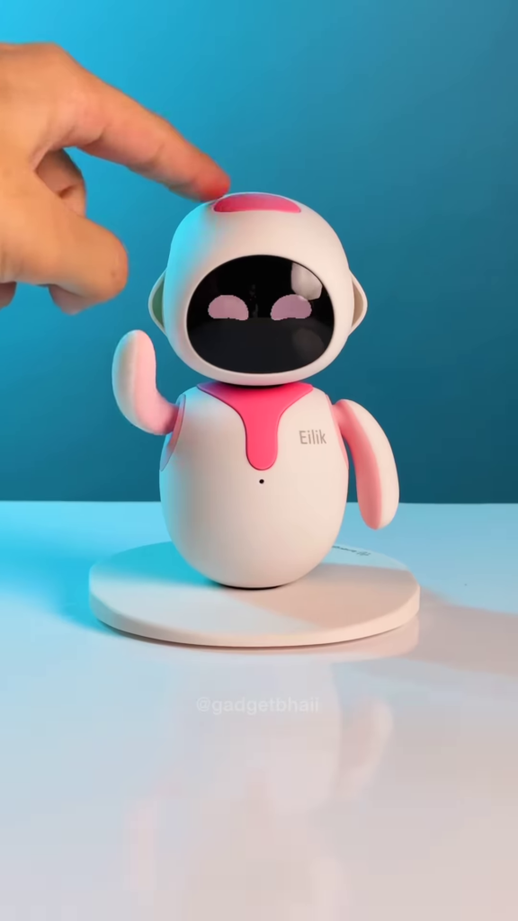 "Cute Robot Emoji Display Companion - Interactive Desktop Digital Pet with Changeable Expressions" - Photo 1