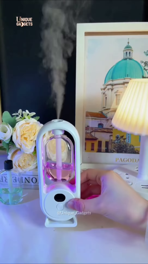 Modern Arch LED Humidifier: Compact Ultrasonic Cool Mist Diffuser for Home and Office - Photo 4
