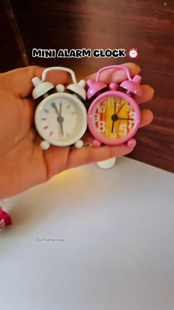 Mini Twin Bell Alarm Clock – Cute & Colorful Desktop Timepiece - Photo 2