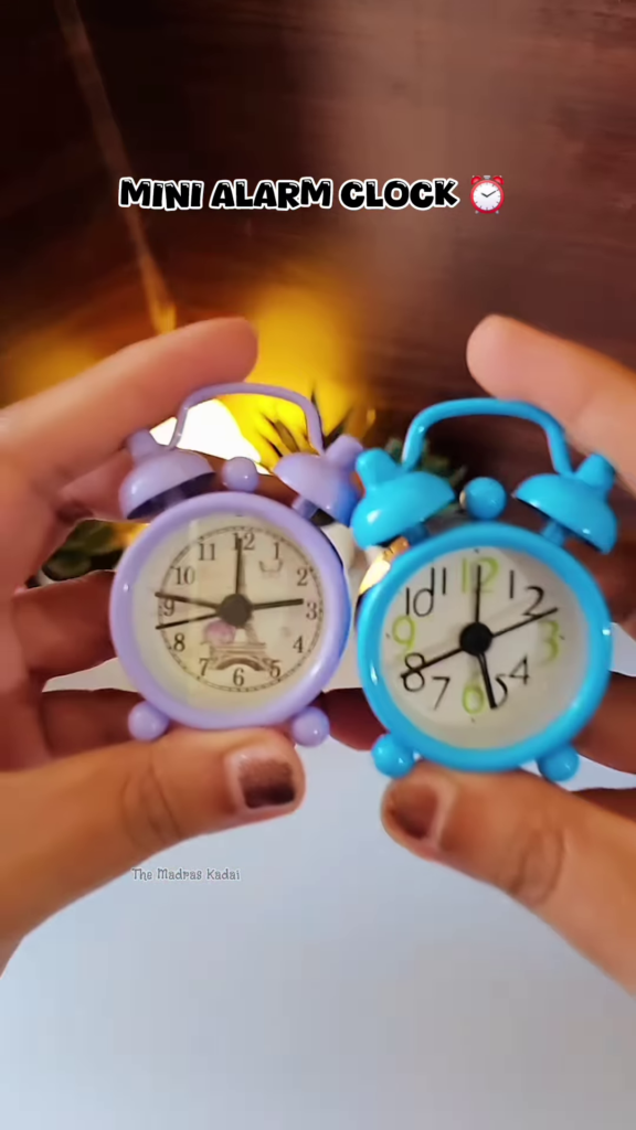 Mini Twin Bell Alarm Clock – Cute & Colorful Desktop Timepiece - Photo 3