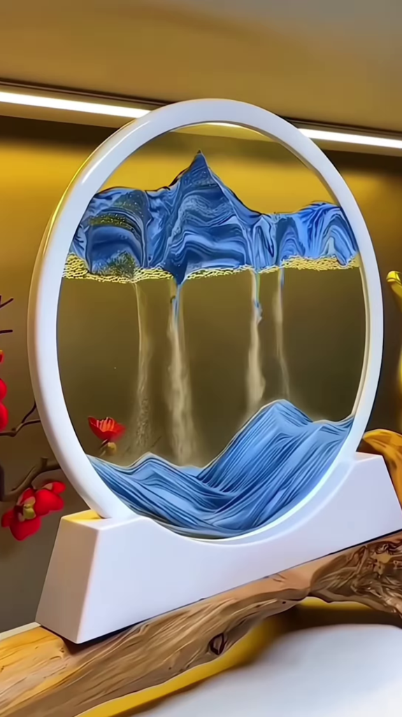 360° Rotating Sand Art Frame – Hypnotic Motion Landscape for Home & Office Decor - Photo 4