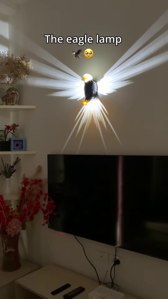 3D Eagle Wall Lamp – Majestic Shadow Light Fixture for Home Decor - Photo 3