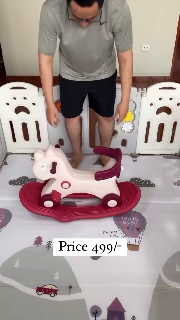 3-in-1 Rocking Horse Ride-On Toy – Convertible Baby Walker & Ride for Toddlers - Photo 2