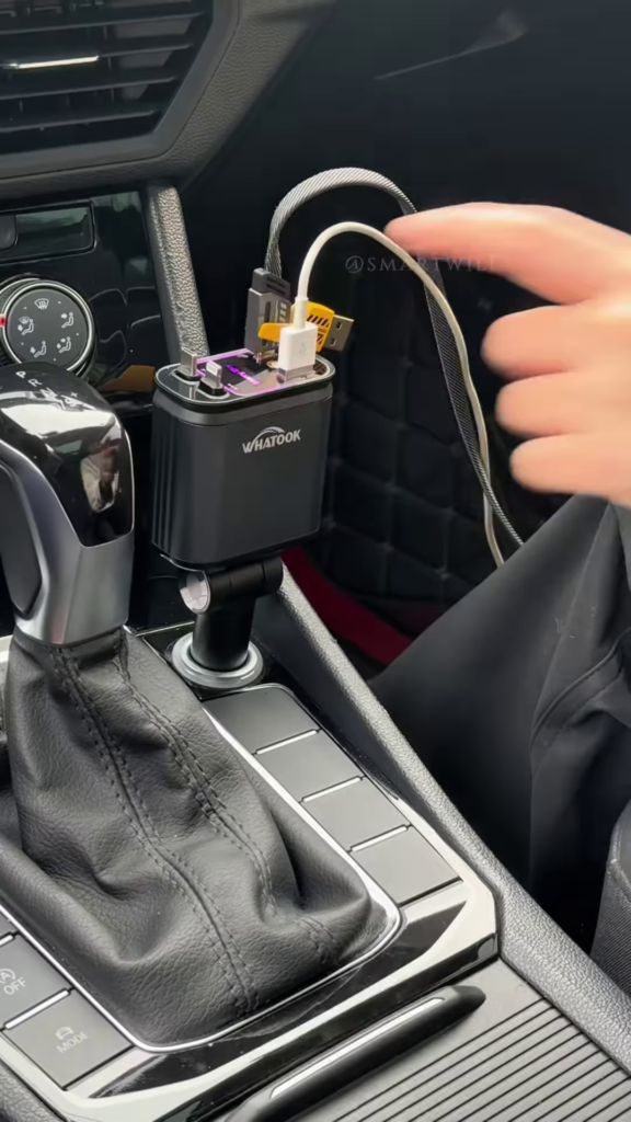 WHTOOK Car Power Splitter with USB & Type-C Ports – Multi-Device Car Charger Adapter - Photo 2