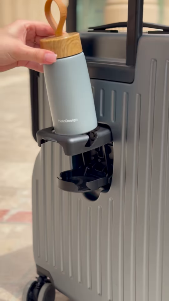 Expandable Carry-On Suitcase with Detachable Compartment and Spinner Wheels - Photo 3