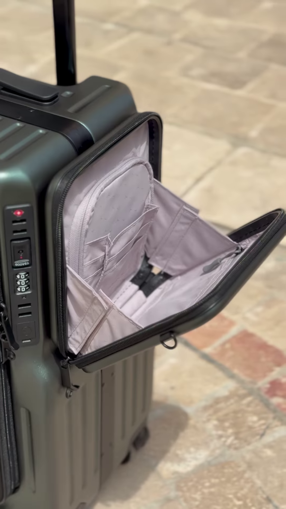 Expandable Carry-On Suitcase with Detachable Compartment and Spinner Wheels - Photo 5