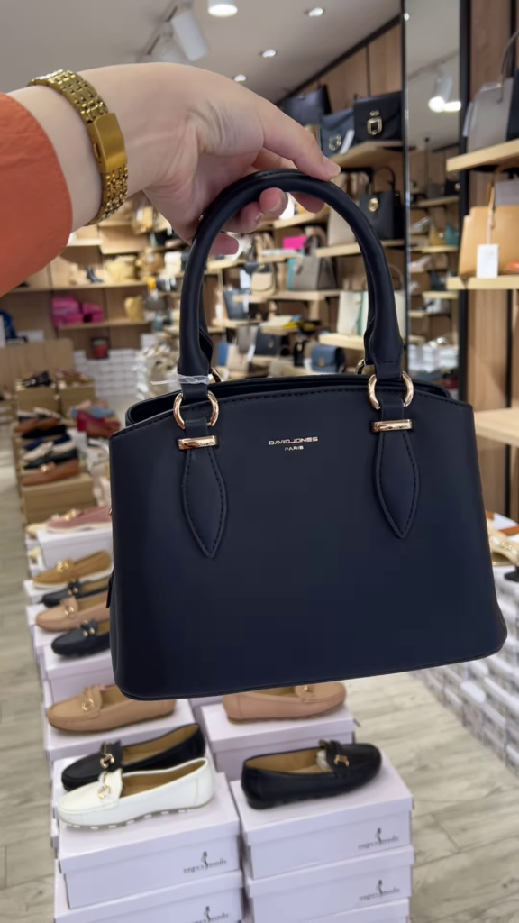 Elegant Structured Top Handle Satchel Handbag in Taupe with Gold-Tone Hardware - Photo 2