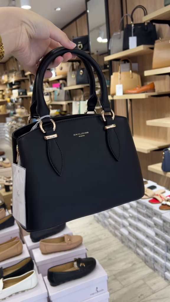 Elegant Structured Top Handle Satchel Handbag in Taupe with Gold-Tone Hardware - Photo 3