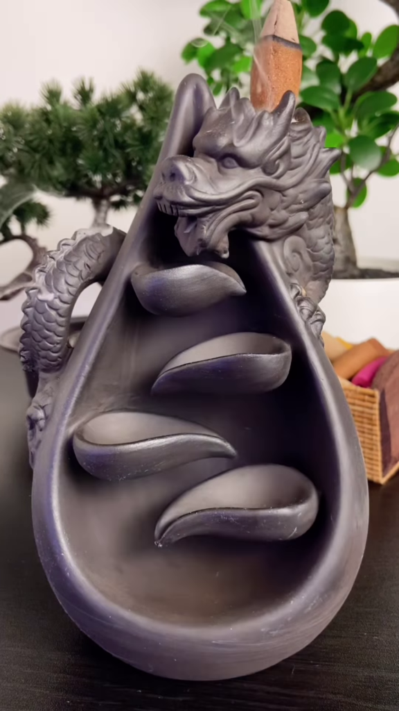 Mystical Dragon Backflow Incense Burner with Waterfall Smoke Effect - Photo 3