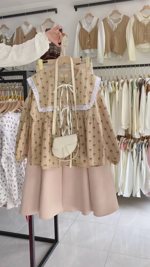 Charming Women's Embroidered Blouse and Layered Tulle Skirt Outfit with Crossbody Bag - Photo 10