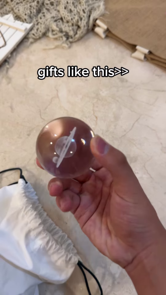 Glowing Crystal Ball Night Lights with 3D Space Designs - Planets and Galaxy - Photo 3